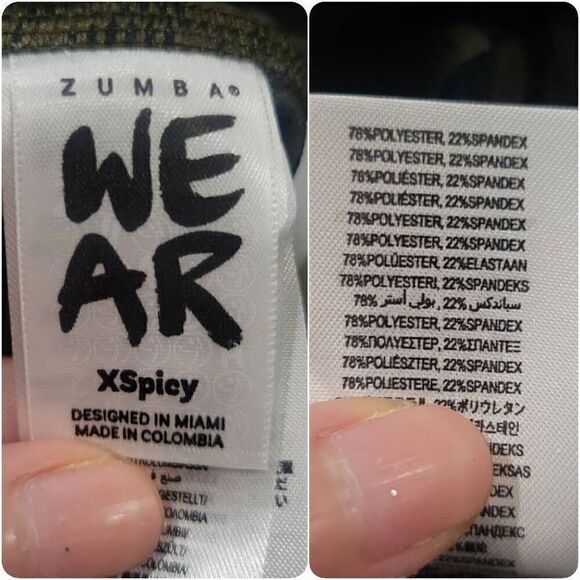 Zumba Fuego High Waisted Leggings Espresso Size XS (E041) - Picture 6 of 7